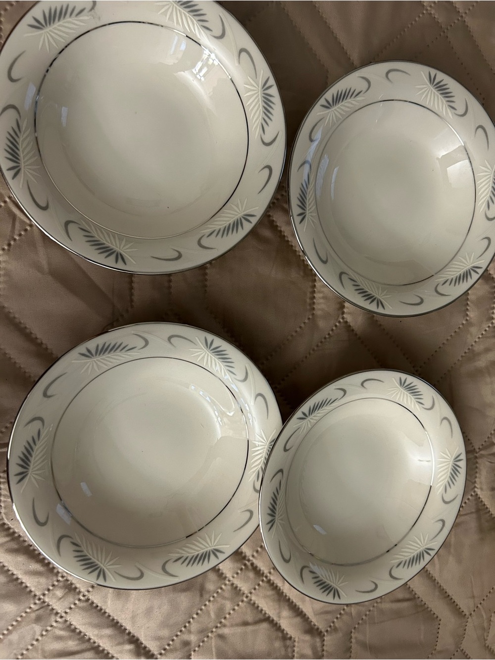 Set of 4 fine china bowls by Flintridge China (Made in USA)!